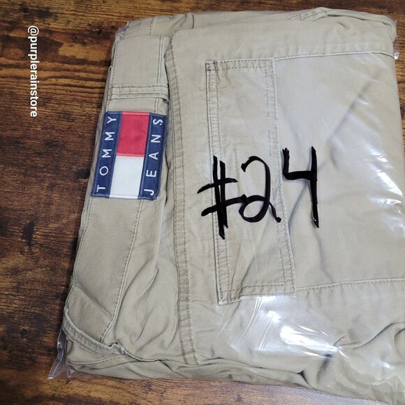 Vtg Tommy Hilfiger Baggy Convertible Cargo Pants 40x30 Measures 40x29 Y2K Beige - Picture 16 of 16